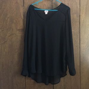 Mossimo Sheer Black Long Sleeve Tunic